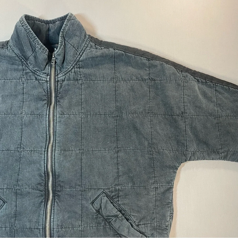 EXCELLENT Free People Black Dolman Quilted Bomber Jacket